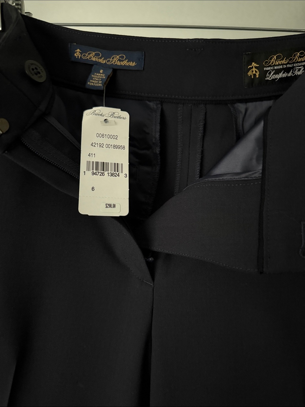 Brooks Brothers Navy Tailored Dress Trousers size 6 NWT